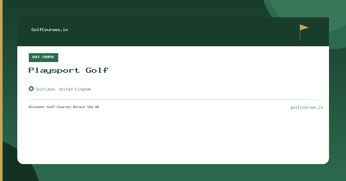 Playsport Golf preview card